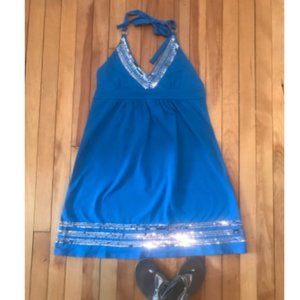 Victoria's Secret Blue Halter Mini Dress